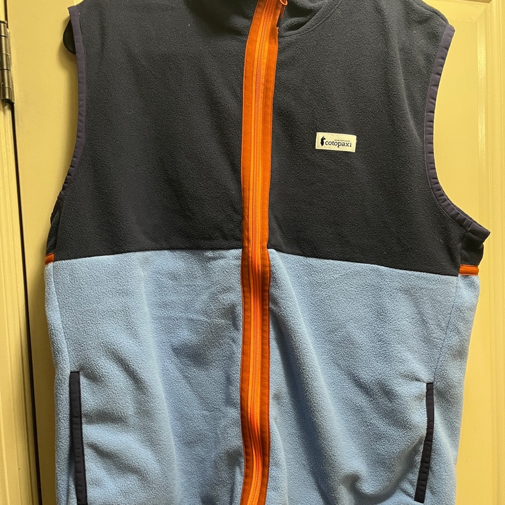 Cotopaxi Navy and Light Blue Vest with Orange detail